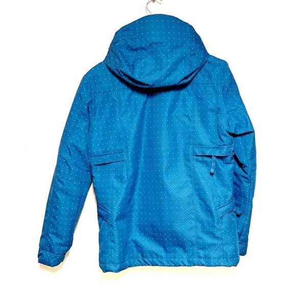 Powder Room Micro-lite Polka Dot Blue Anorak Snowboarding Jacket Womens S - Picture 2 of 12
